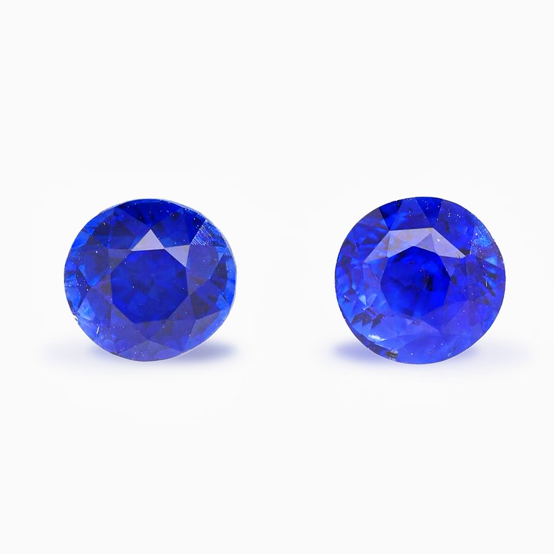 Royal Blue Sapphire Pair - View 1