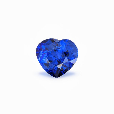 Сапфир, 1,72 ct · Насыщенный синий · Сердце