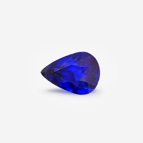 Saphir bleu royal, 1,24 ct · Poire