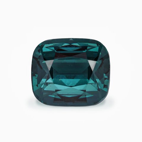 Шпинель, 6,14 ct · Зеленый · Подушка
