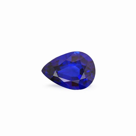 Saphir bleu royal, 1,13 ct · Poire