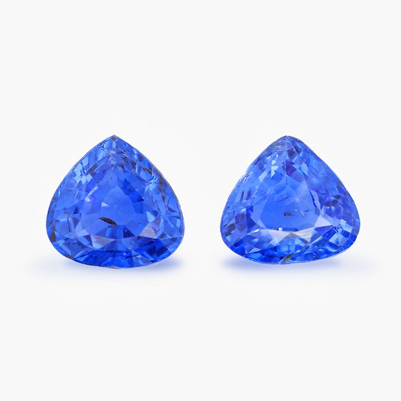 Cornflower Blue Sapphire Pair - View 1
