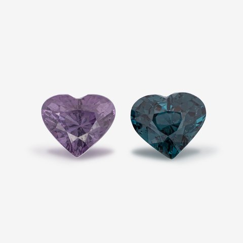 Шпинель, 2,54 ct · Purple Mix · Сердце