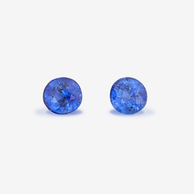 Vivid Blue Sapphire Pair