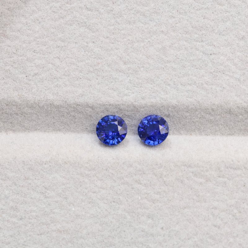 Royal Blue Sapphire Pair - View 2