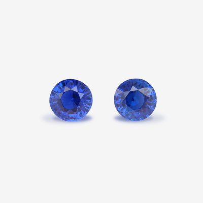 Royal Blue Sapphire Pair