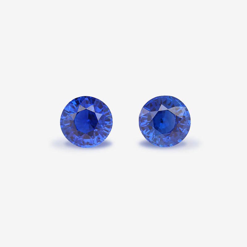 Royal Blue Sapphire Pair - View 1