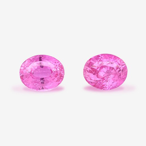Vivid Pink Sapphire Pair, 2.11 ct