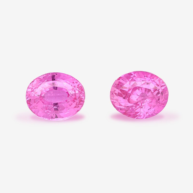 Vivid Pink Sapphire Pair - View 1