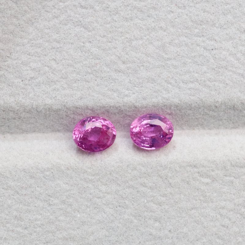 Vivid Pink Sapphire Pair - View 2