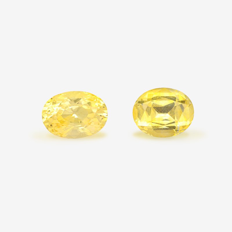 Yellow Sapphire Pair - View 1