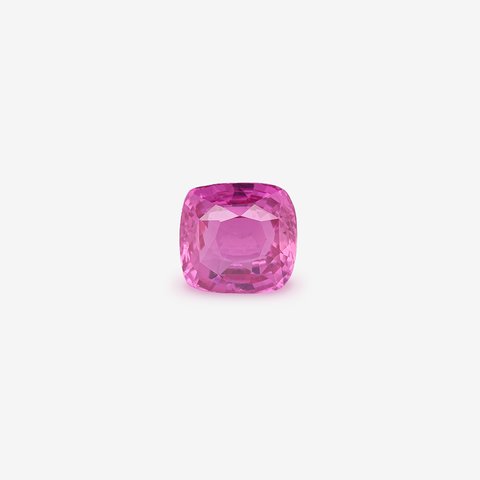 Saphir rose, 1,41 ct · Coussin