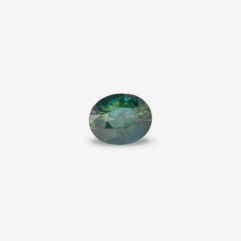 蓝宝石, 1.37 ct · 绿色 · 椭圆形